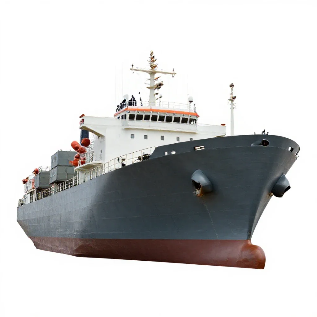 Transport ship isolated on a white background