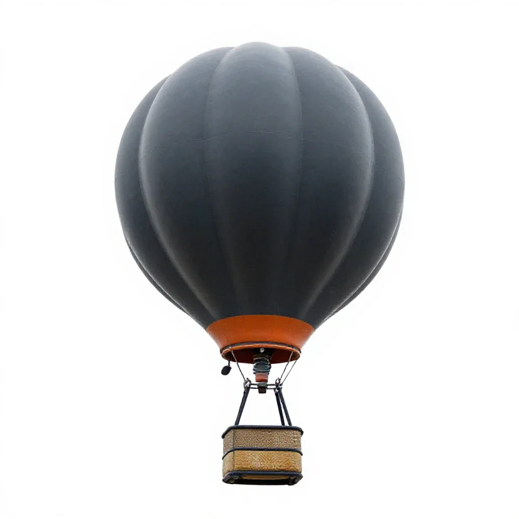 Trial balloon isolated on a white background