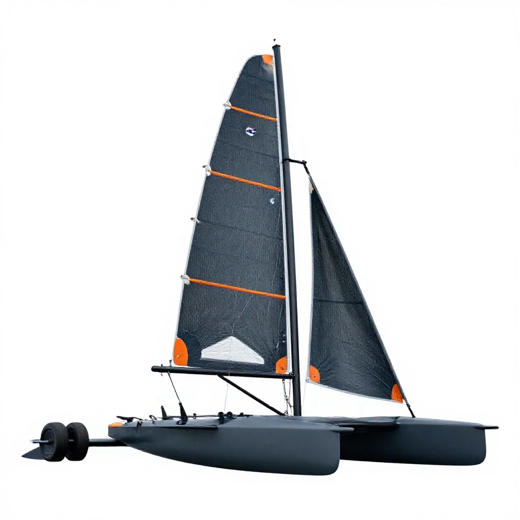 Trimaran isolated on a white background