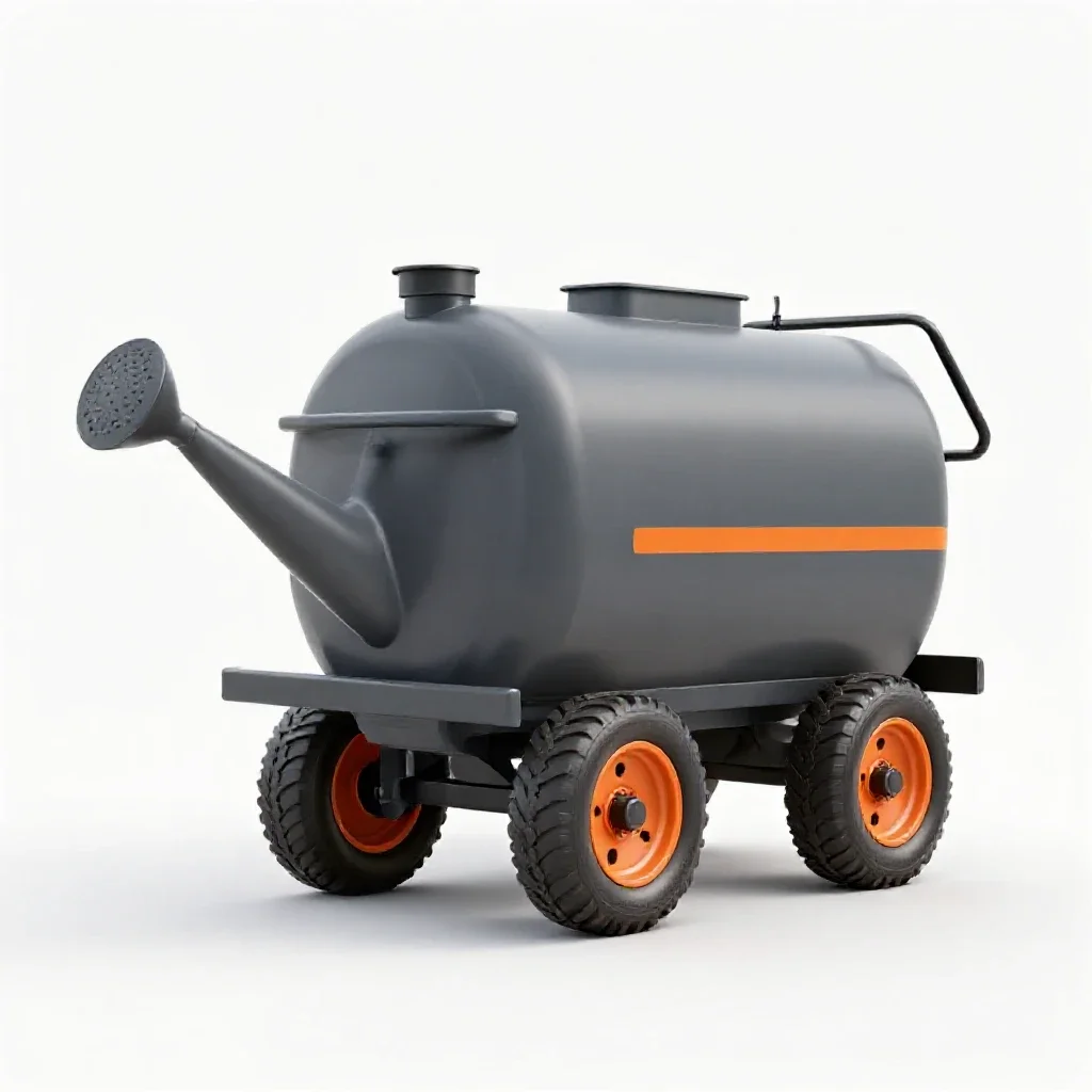 Watering cart isolated on a white background