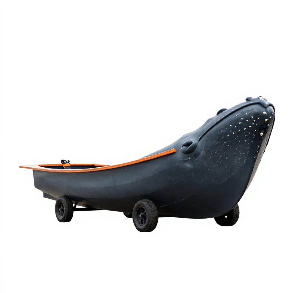 Whaleboat isolated on a white background