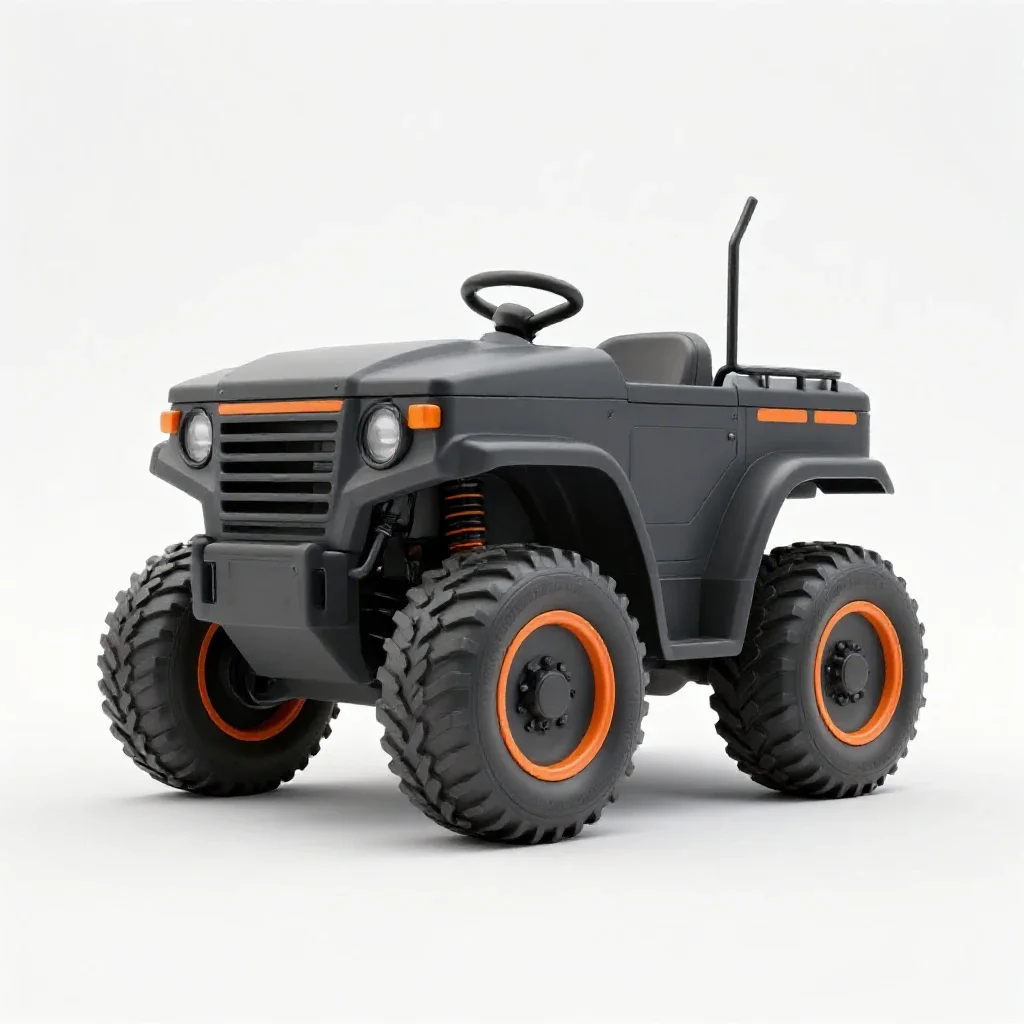 Wheeled vehicle isolated on a white background