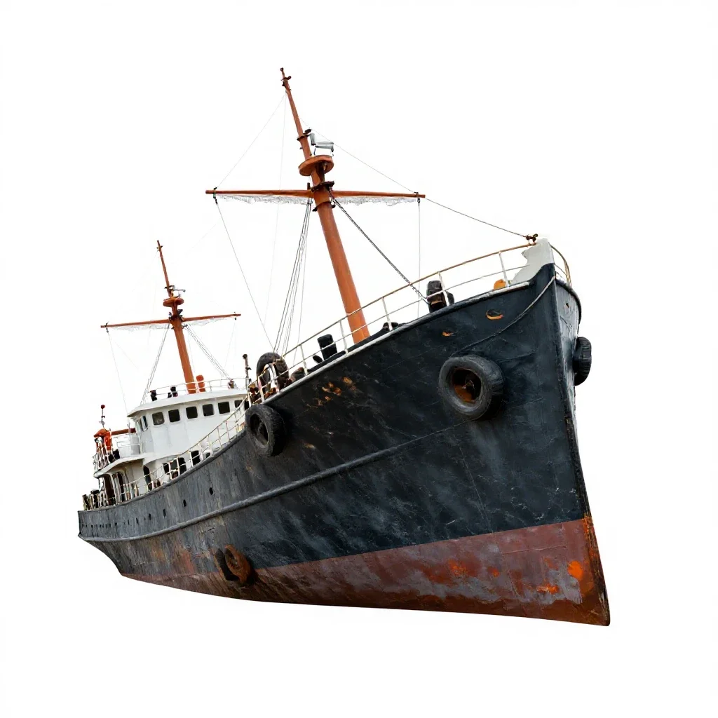 Wreck isolated on a white background