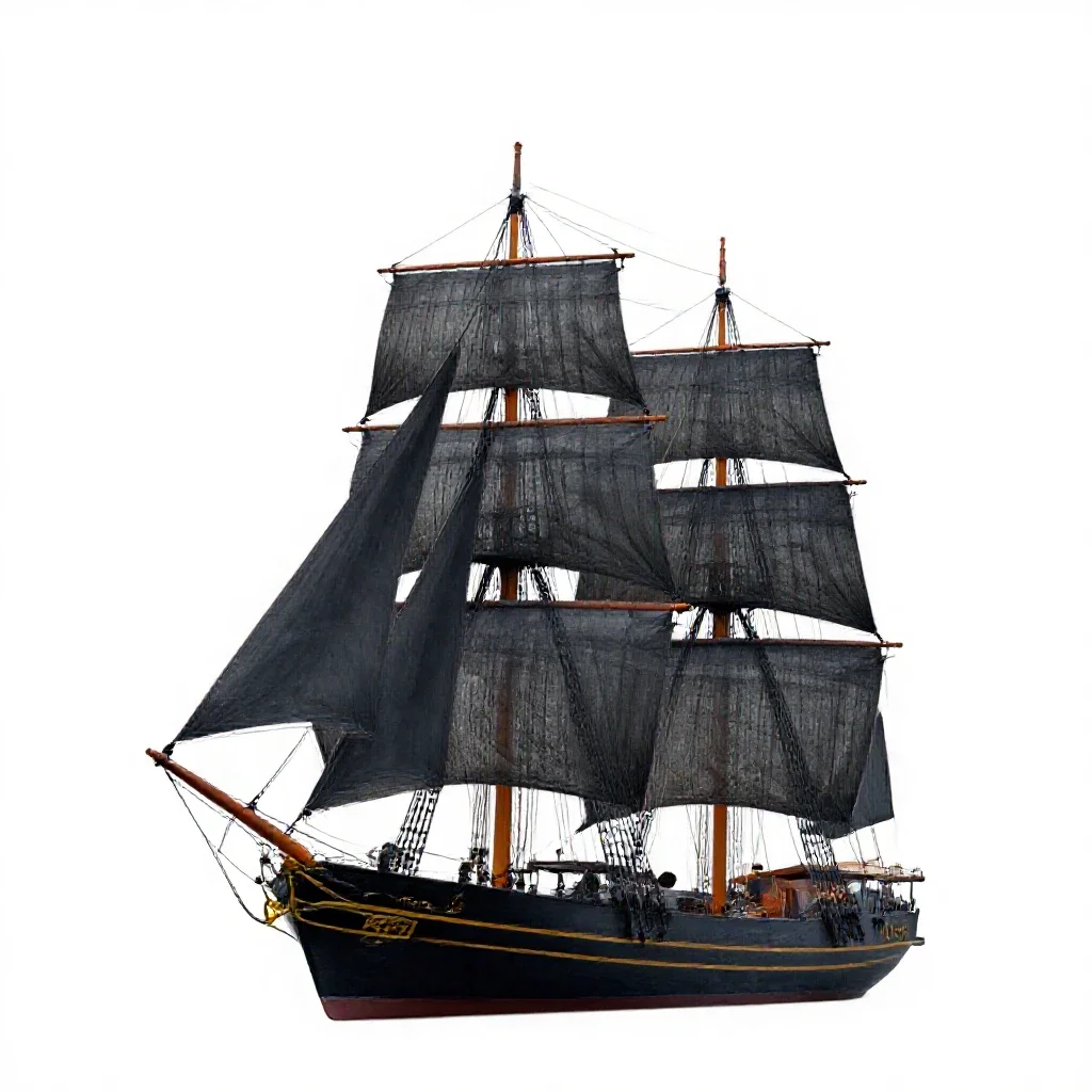 Yawl isolated on a white background