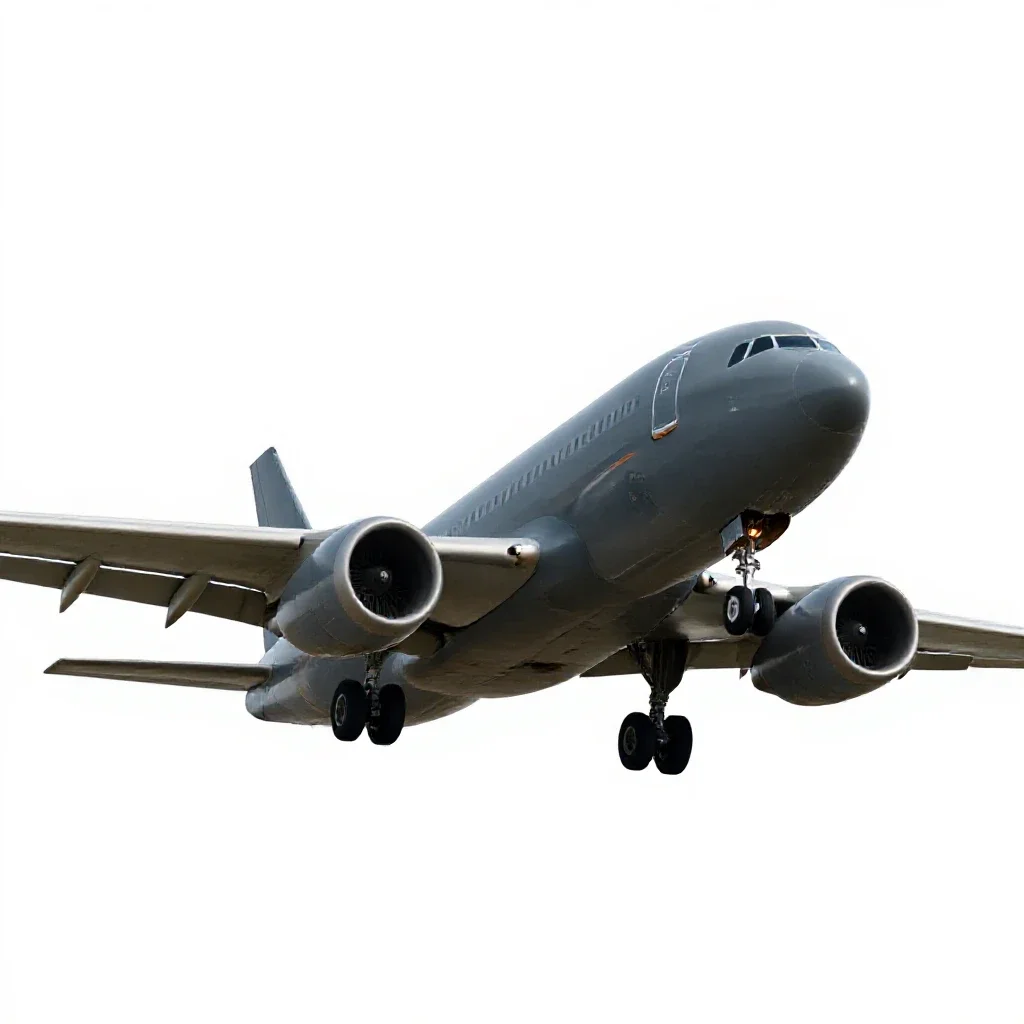 Aircraft isolated on a white background