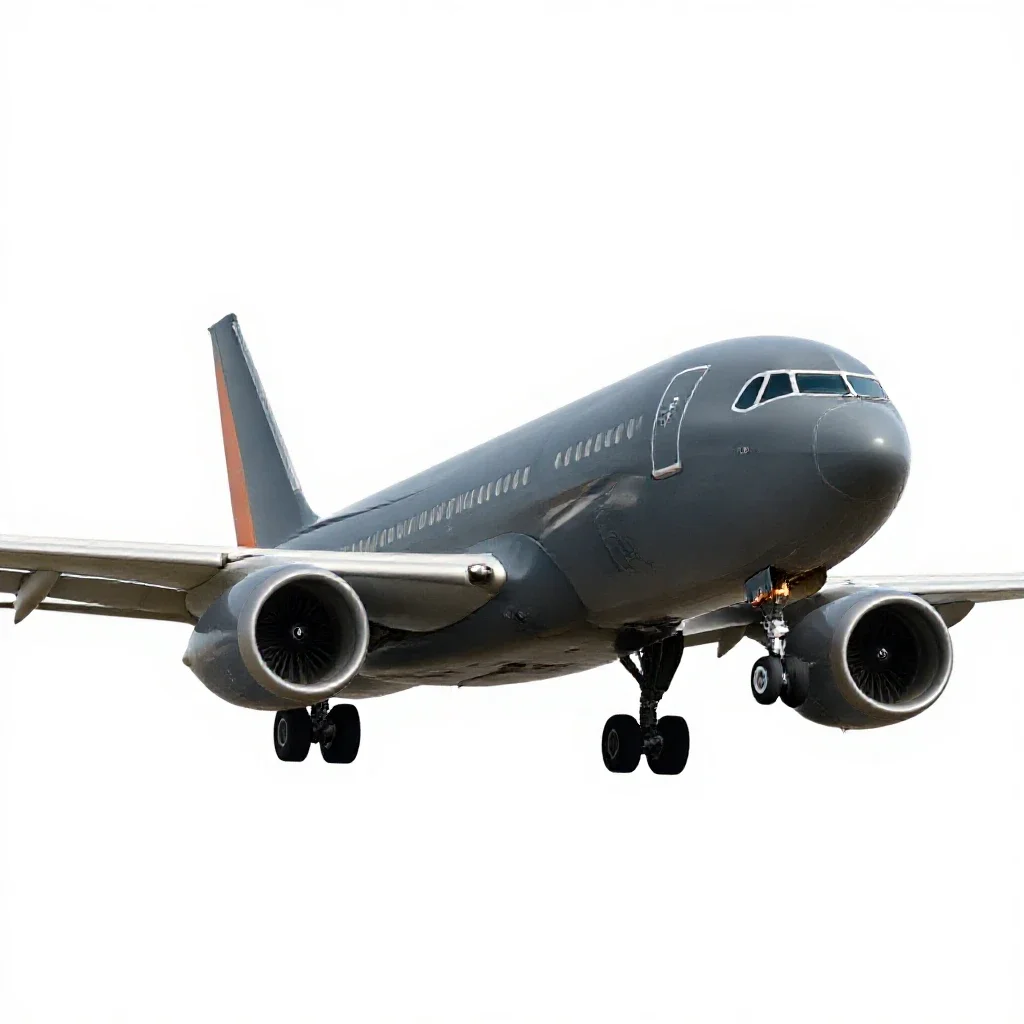Airliner isolated on a white background