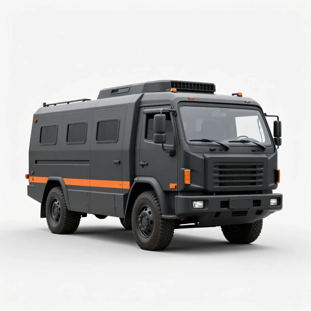 Armored car isolated on a white background