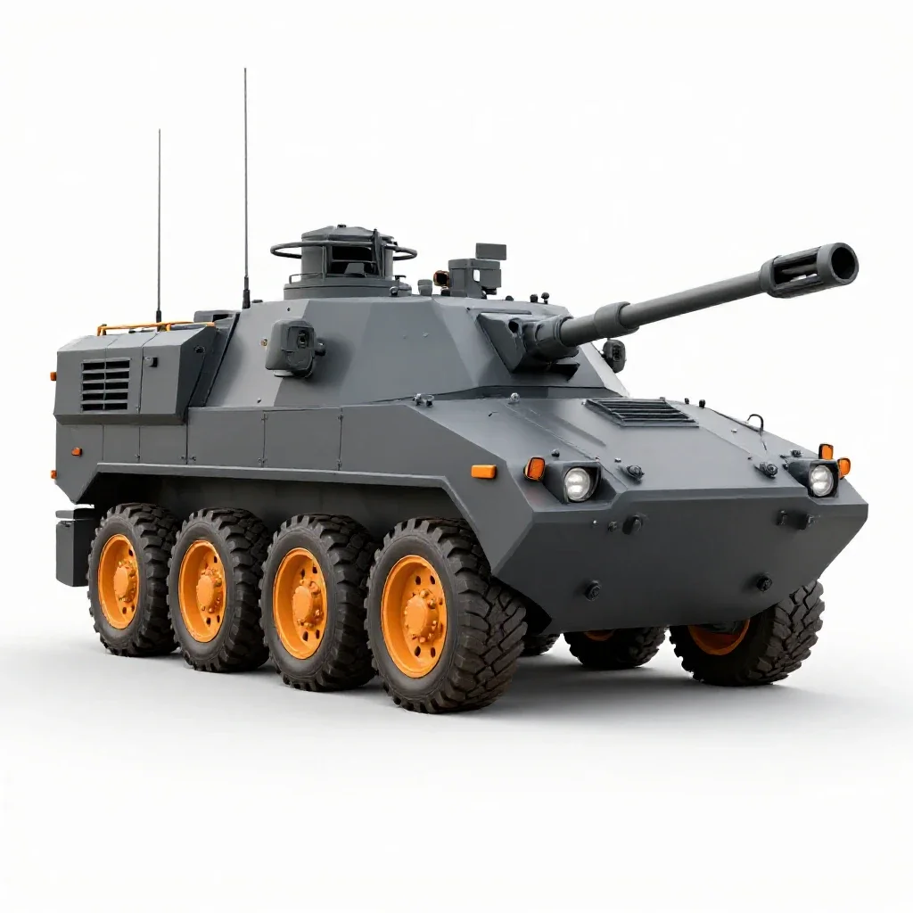 Armored personnel carrier isolated on a white background
