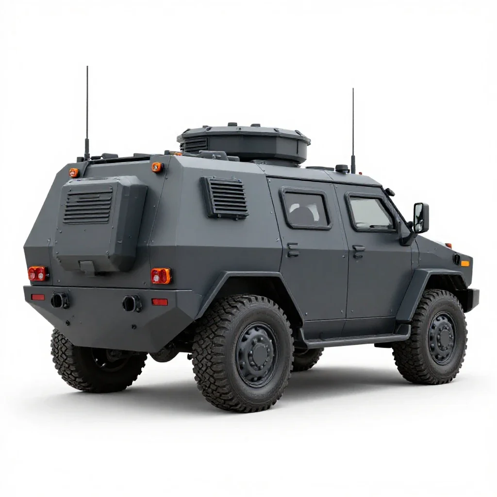 Armored vehicle isolated on a white background