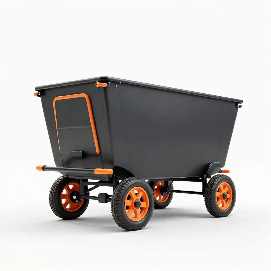 Ice wagon isolated on a white background