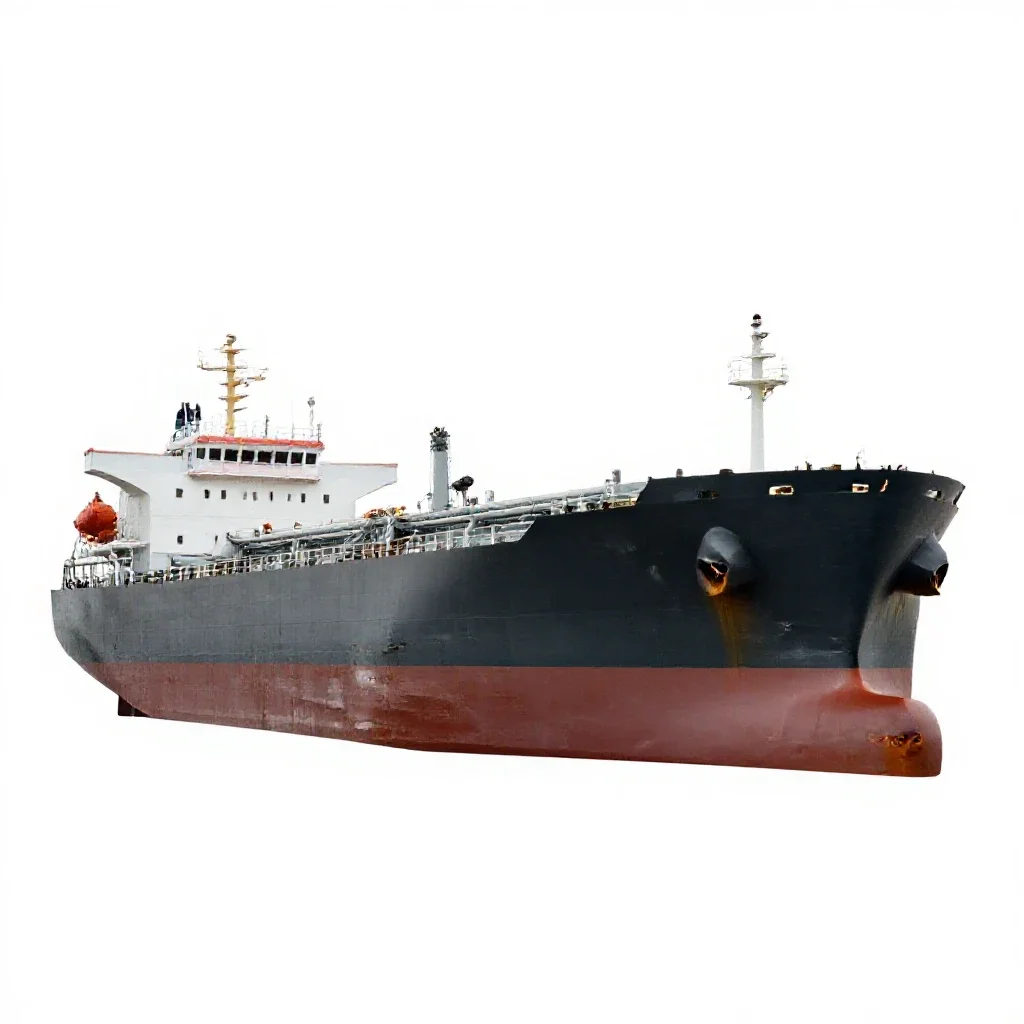 Oil tanker isolated on a white background