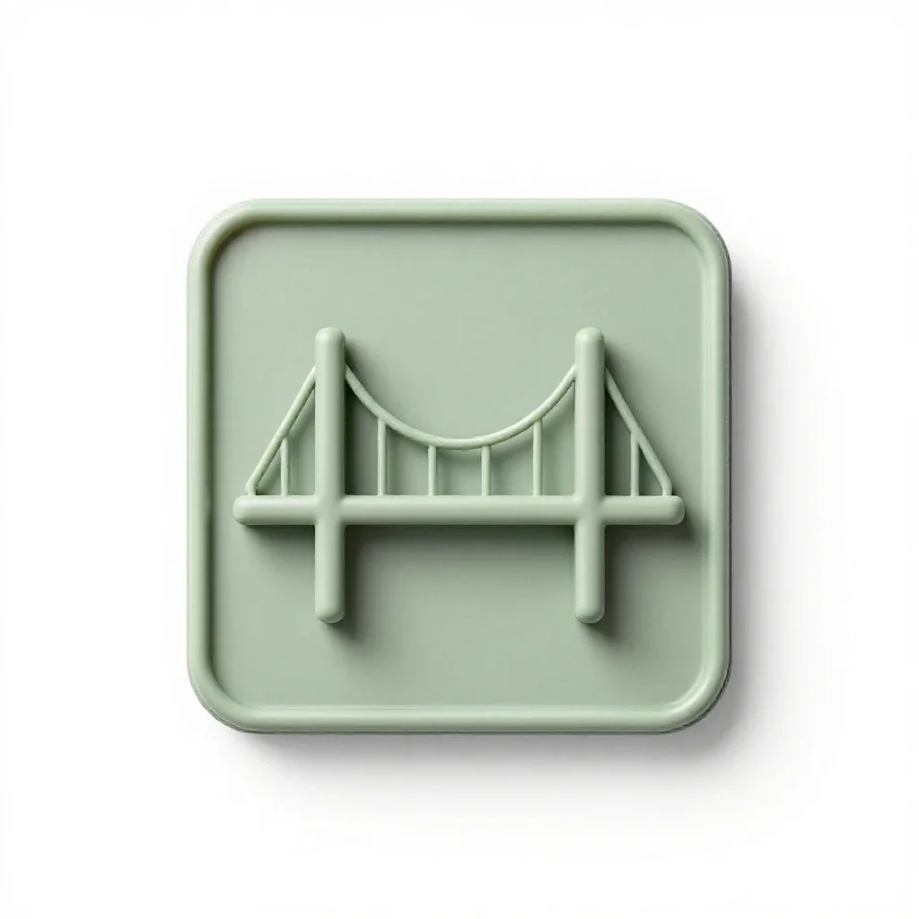 Bridge isolated on a white background