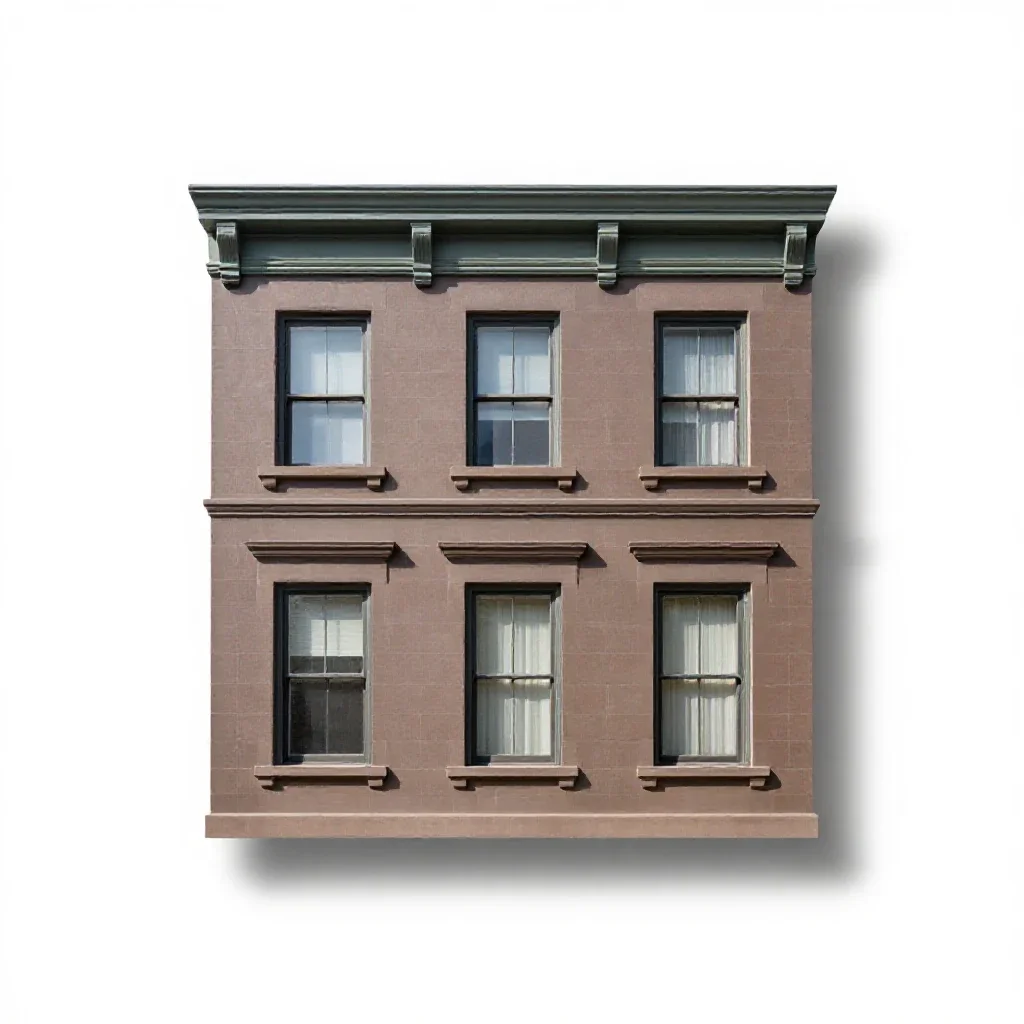 Brownstone isolated on a white background