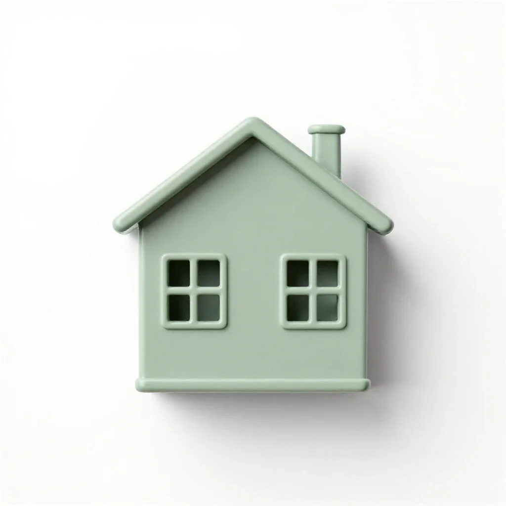 Bungalow isolated on a white background