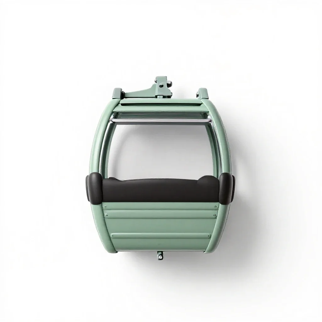 Cable car isolated on a white background