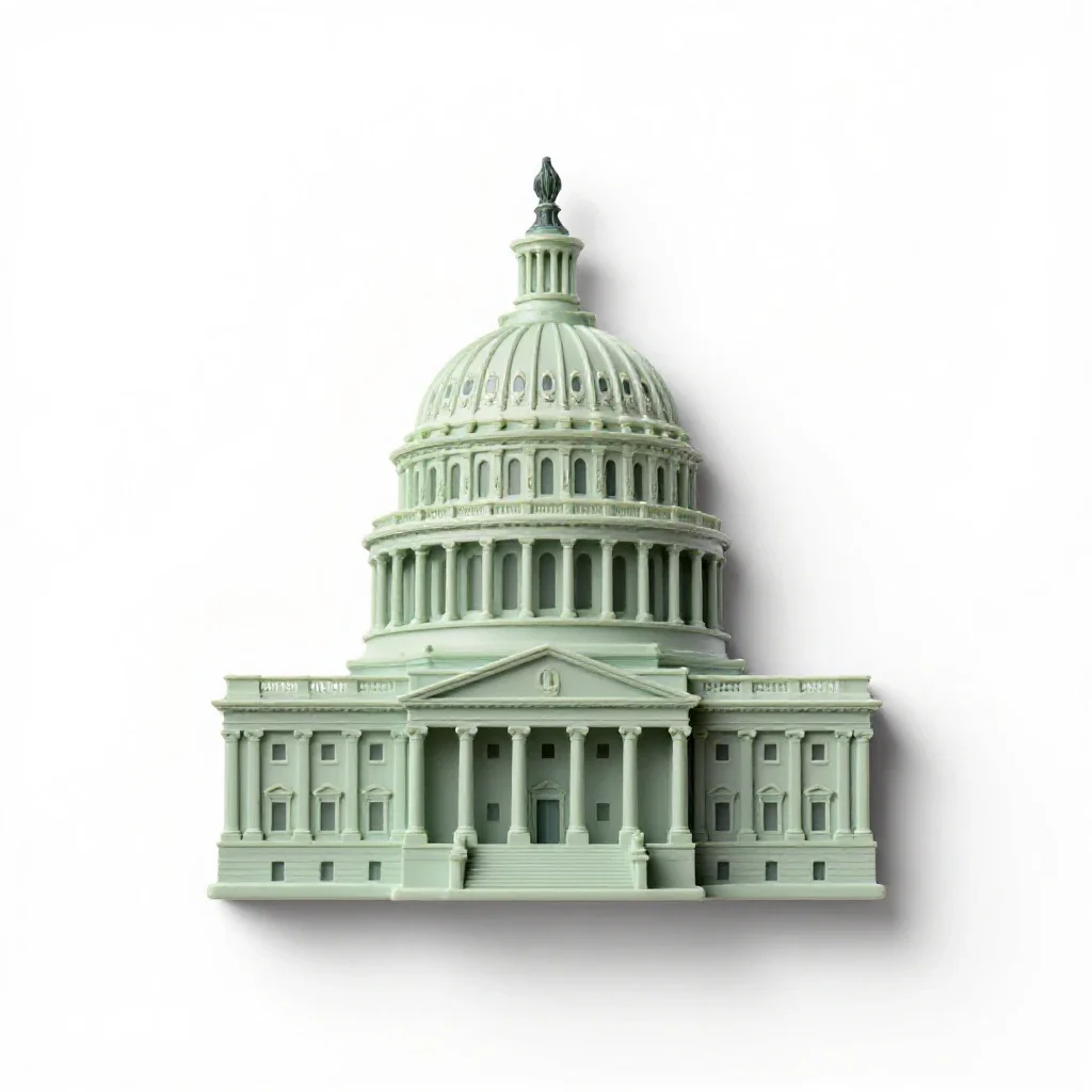 Capitol isolated on a white background