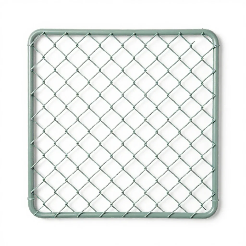 Chainlink fence isolated on a white background