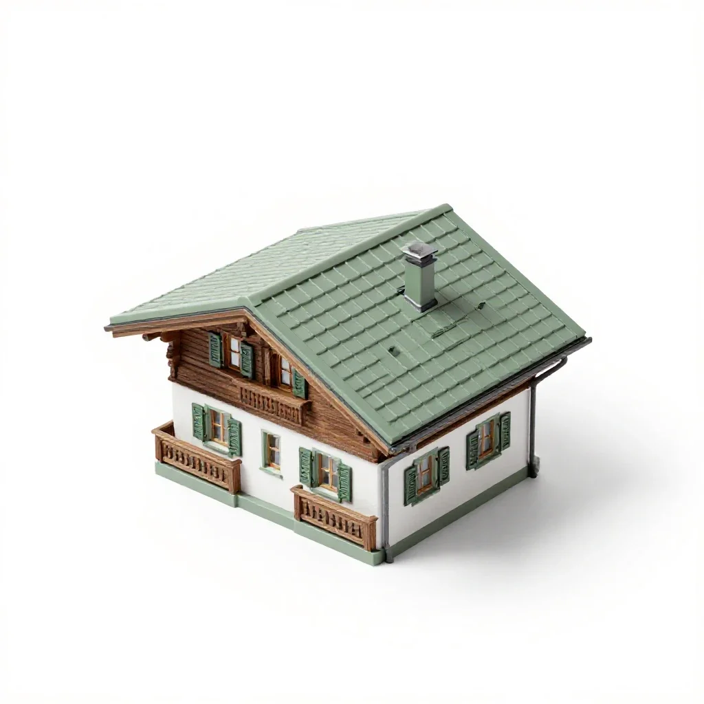 Chalet isolated on a white background