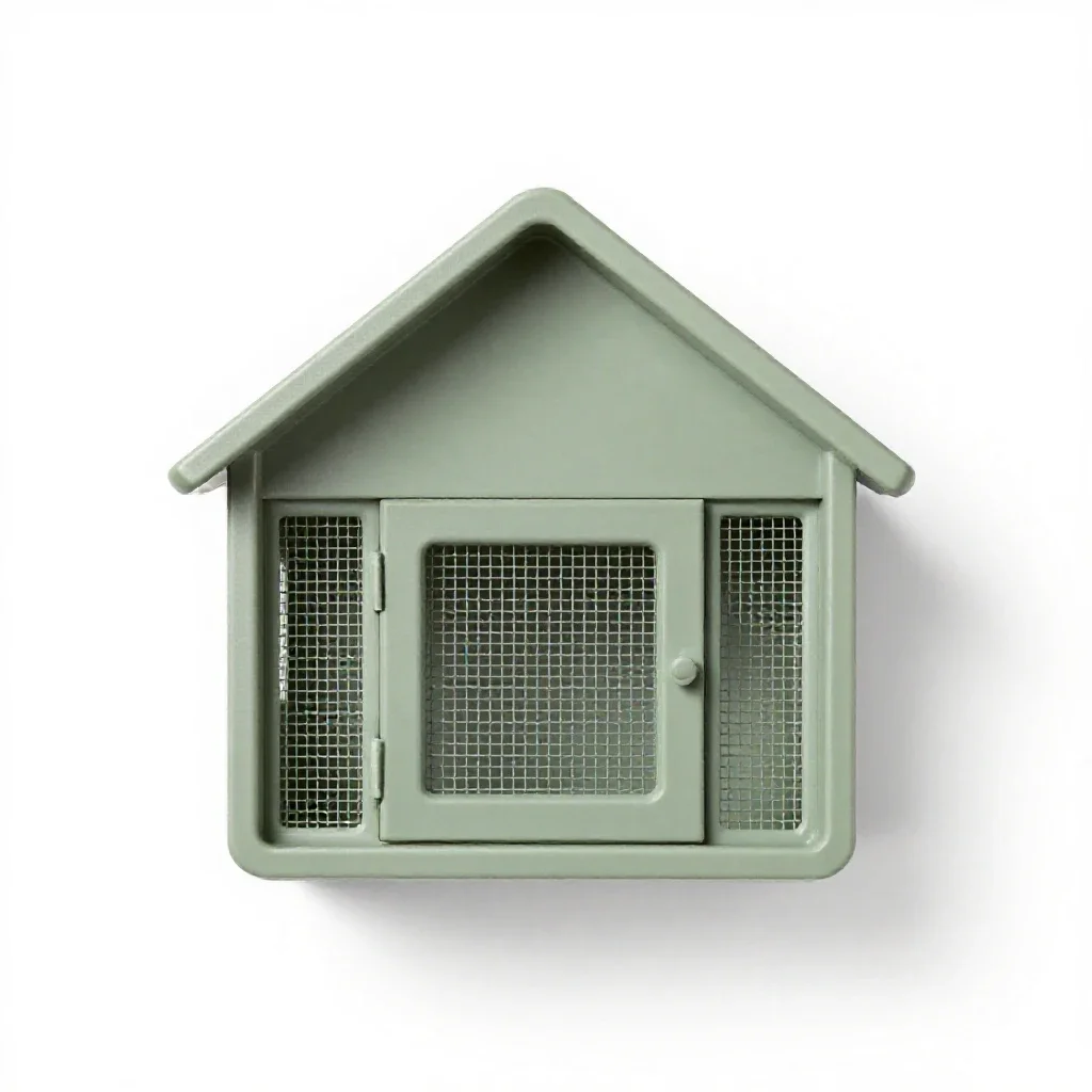 Chicken coop isolated on a white background