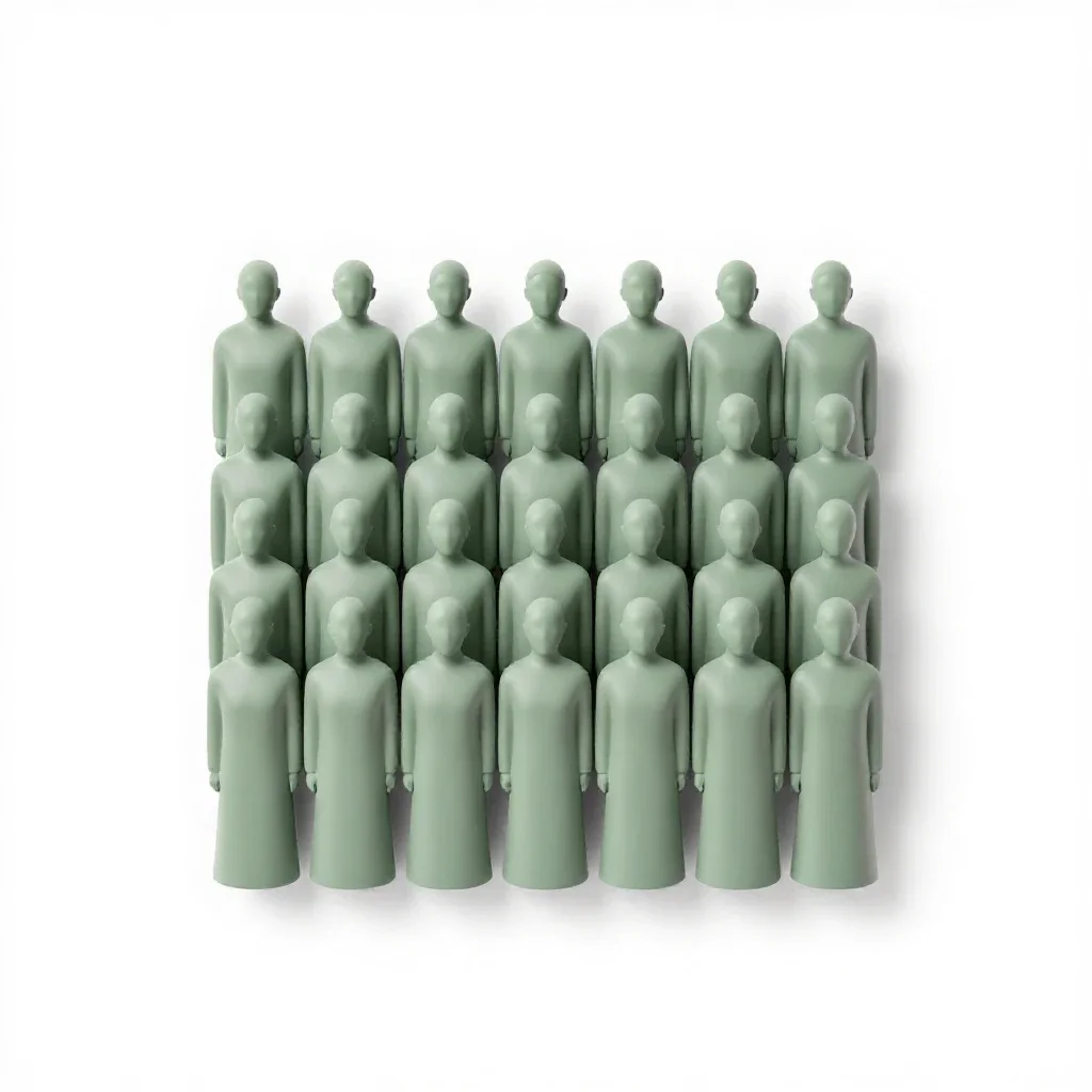 Choir isolated on a white background