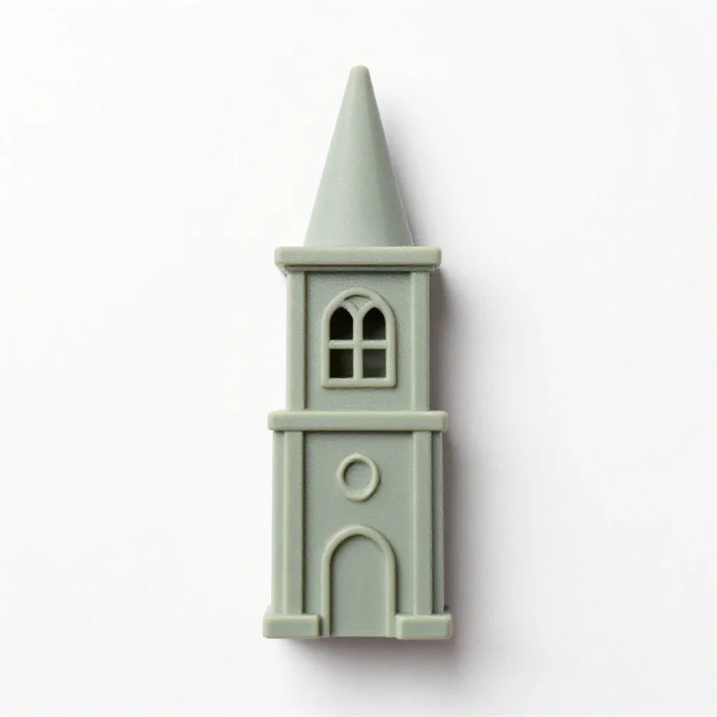 Church tower isolated on a white background