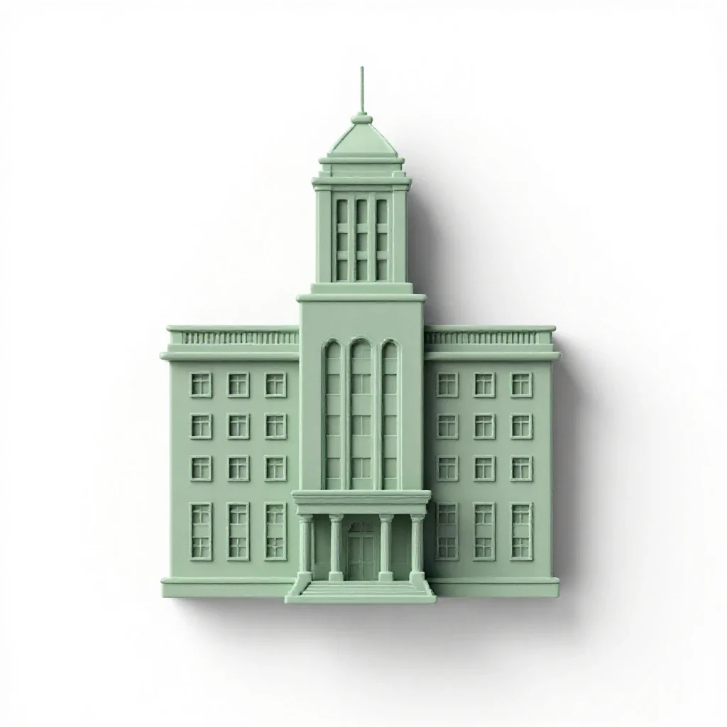 City hall isolated on a white background
