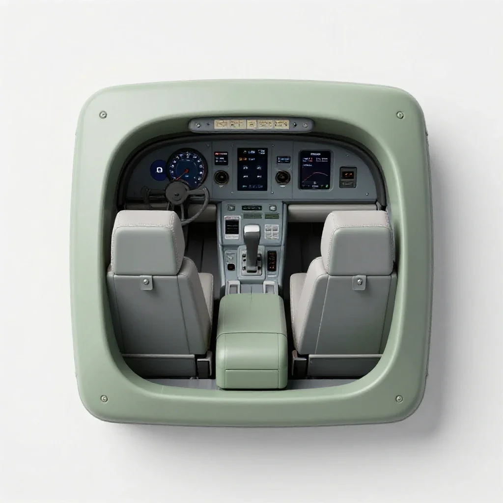 Cockpit isolated on a white background