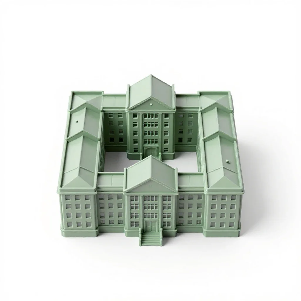 College isolated on a white background