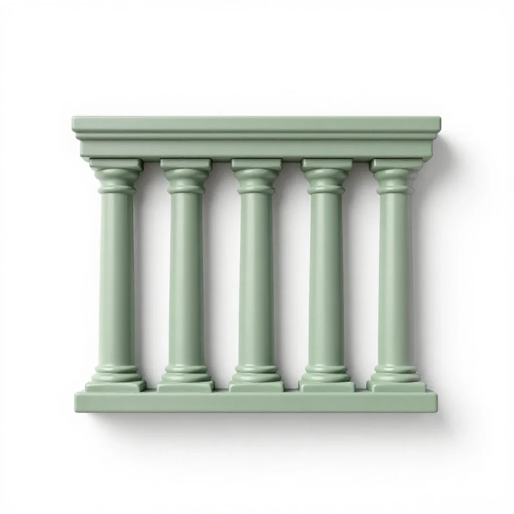 Colonnade isolated on a white background