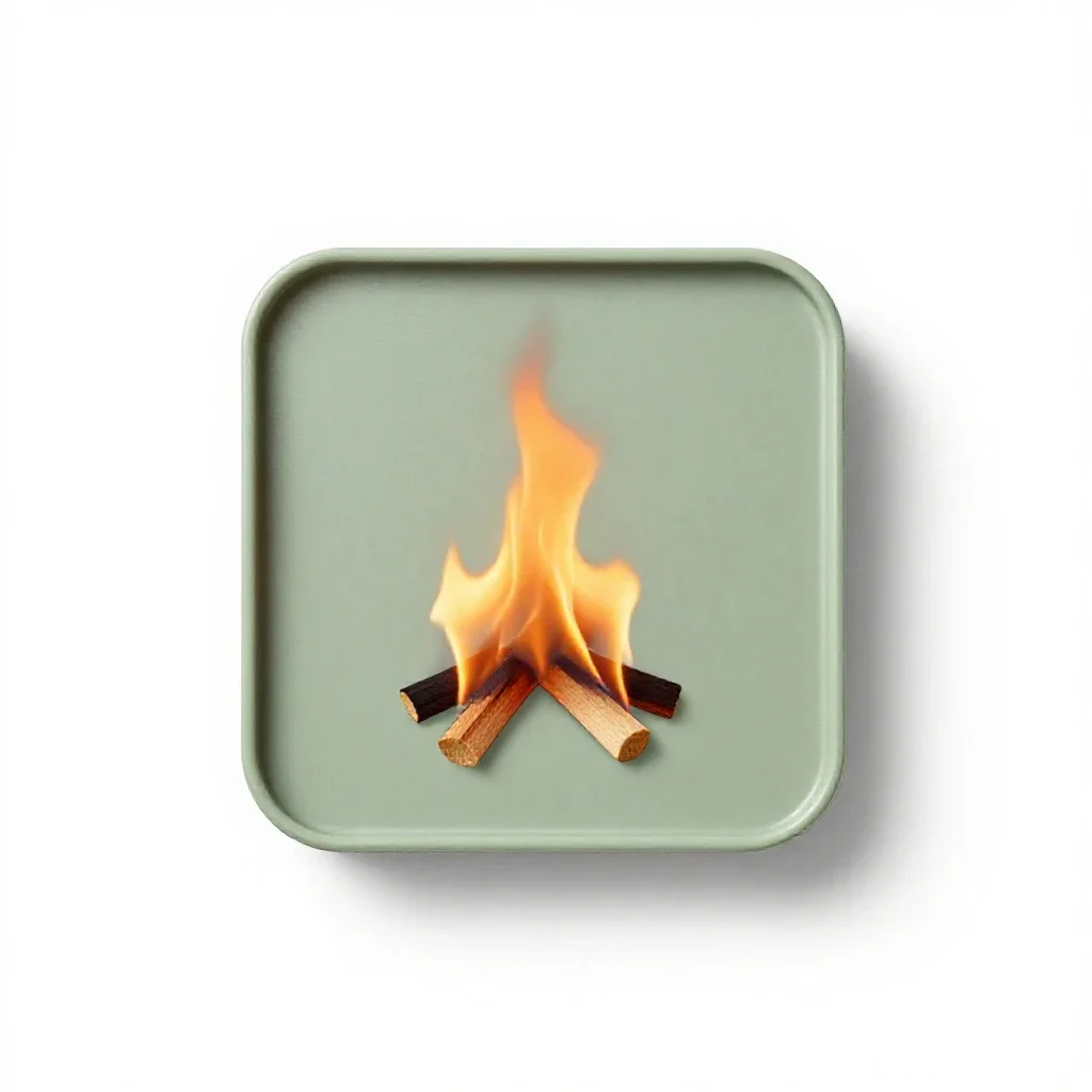 Cookfire isolated on a white background