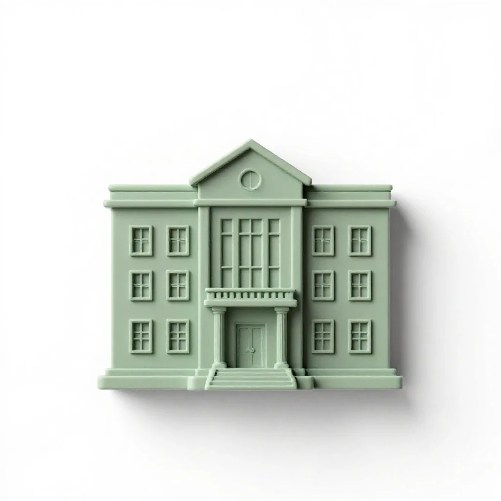 Courthouse isolated on a white background