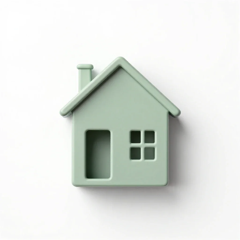 Detached house isolated on a white background