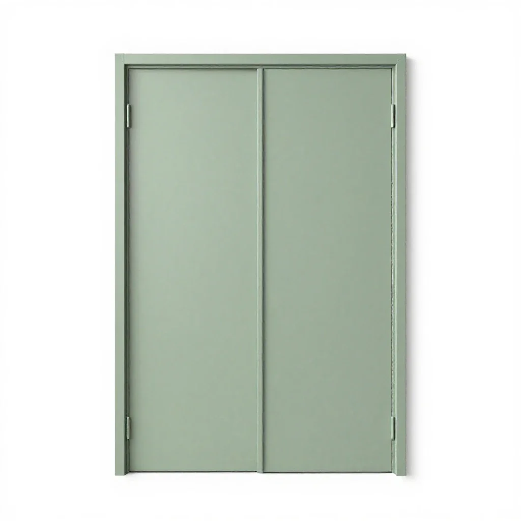 Double door isolated on a white background