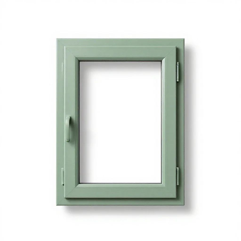 Double-hung window isolated on a white background