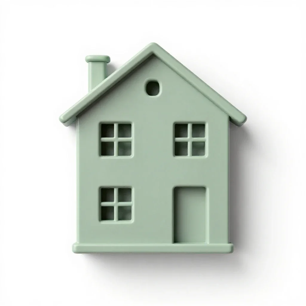 Duplex house isolated on a white background