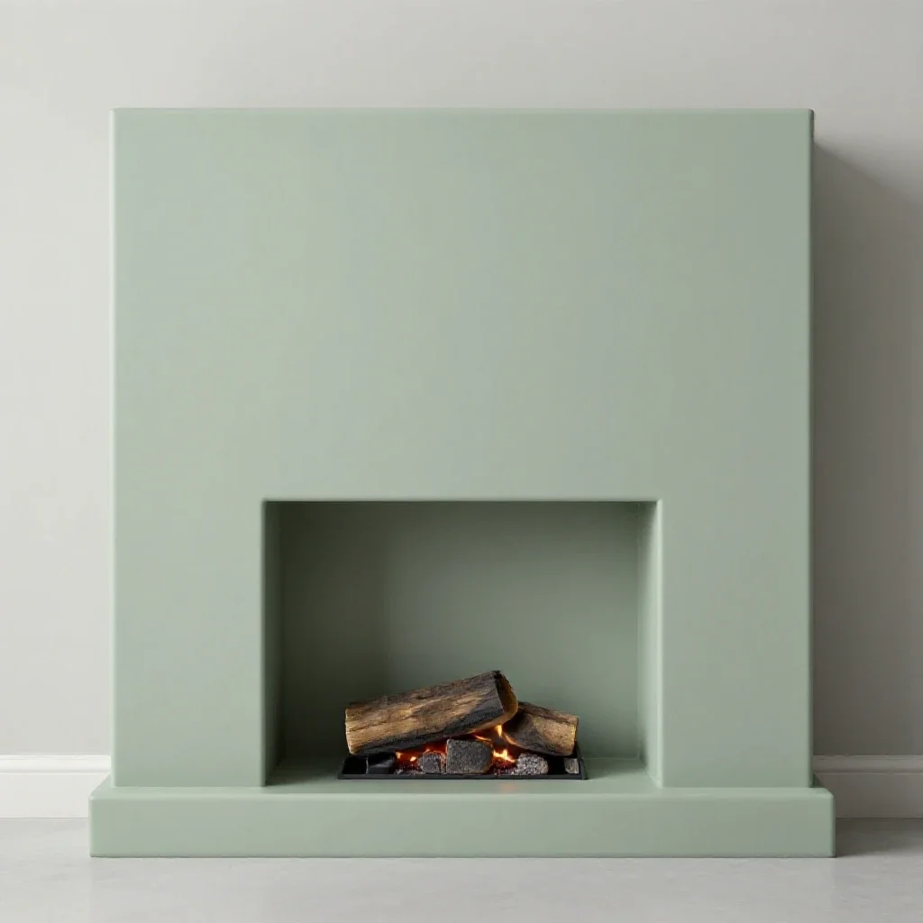 Fireplace isolated on a white background