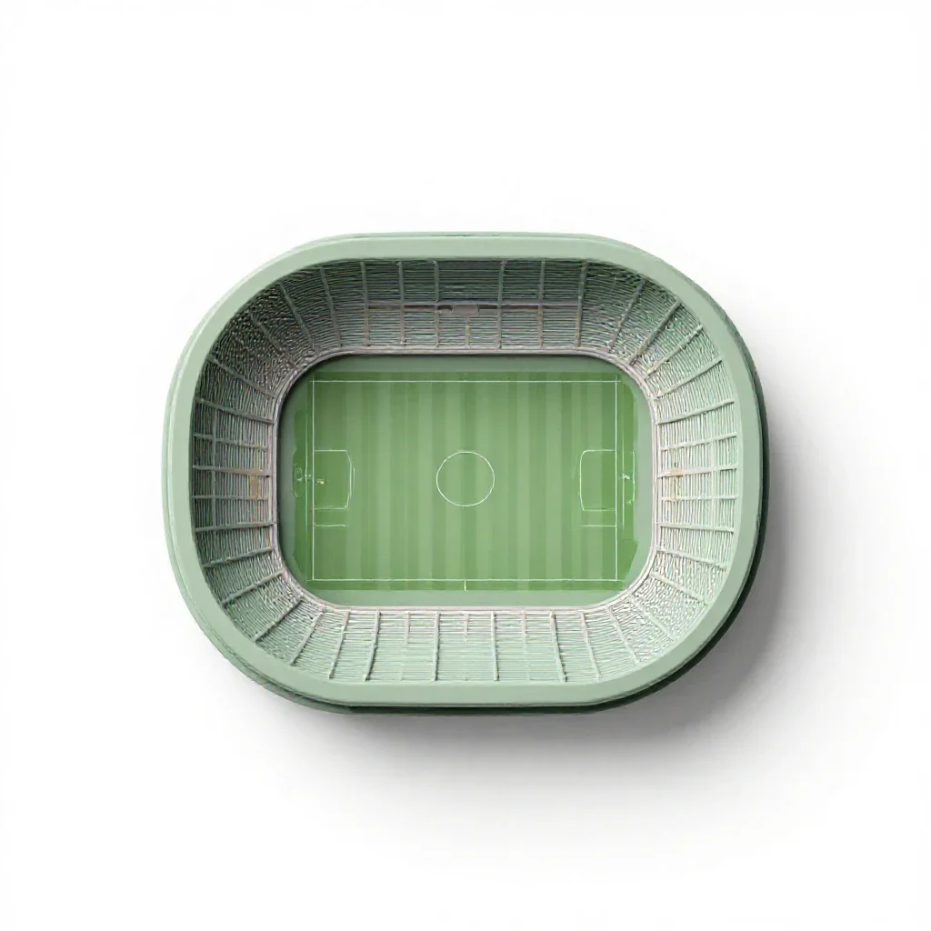 Football stadium isolated on a white background