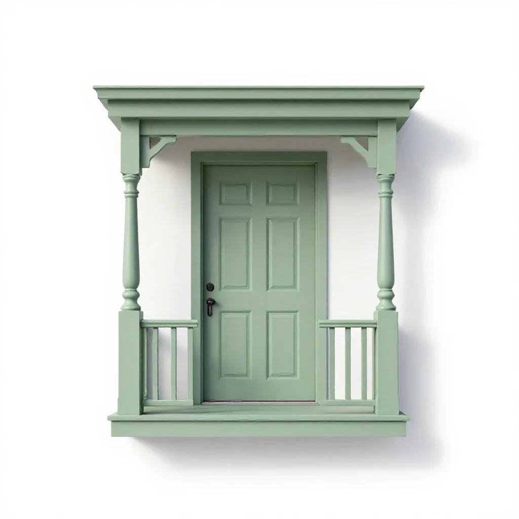 Front porch isolated on a white background