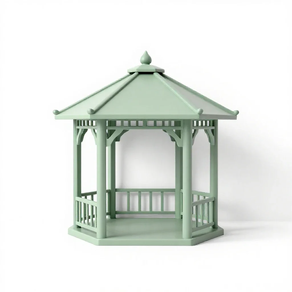 Gazebo isolated on a white background