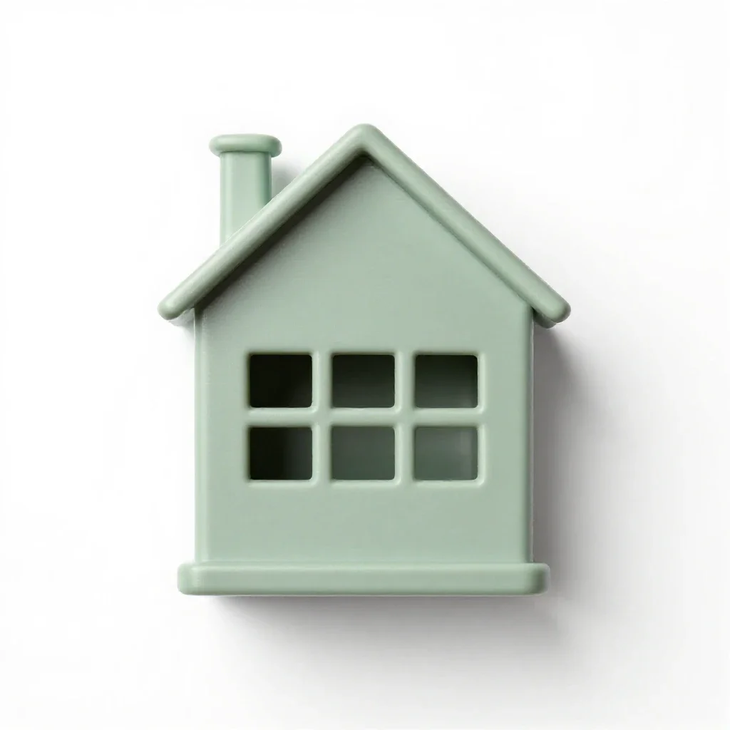 Glebe house isolated on a white background