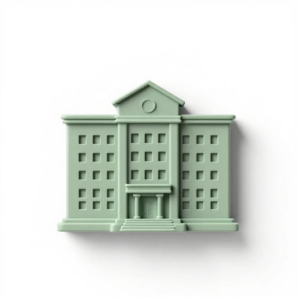Government building isolated on a white background