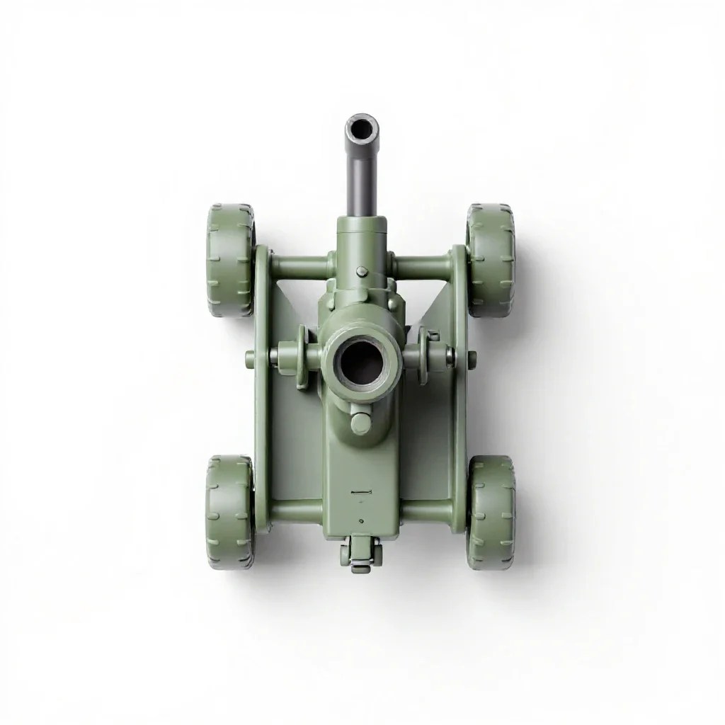 Gun carriage isolated on a white background