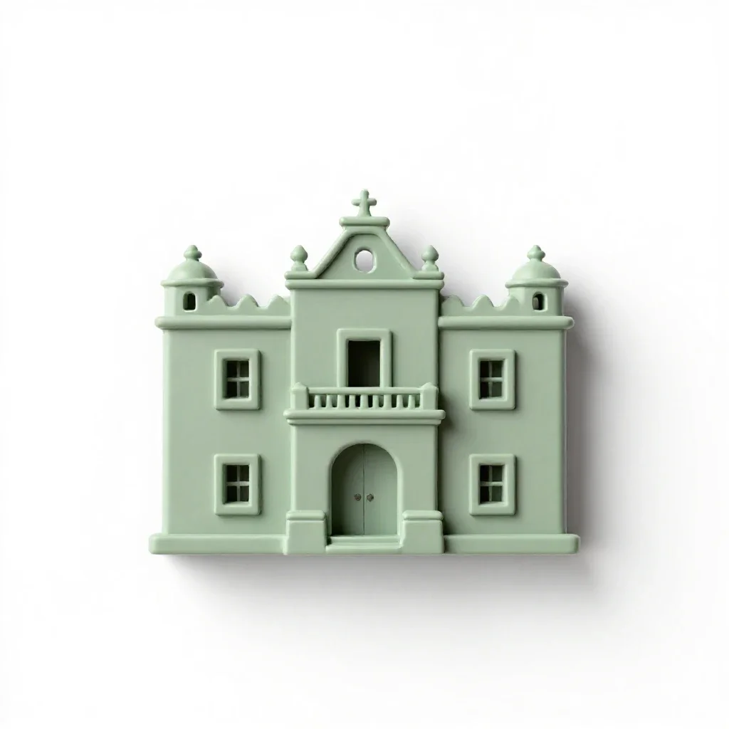 Hacienda isolated on a white background