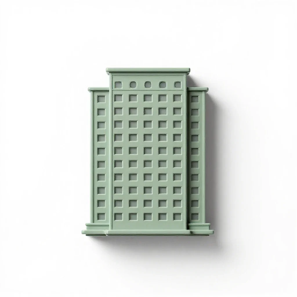 Hotel-casino isolated on a white background