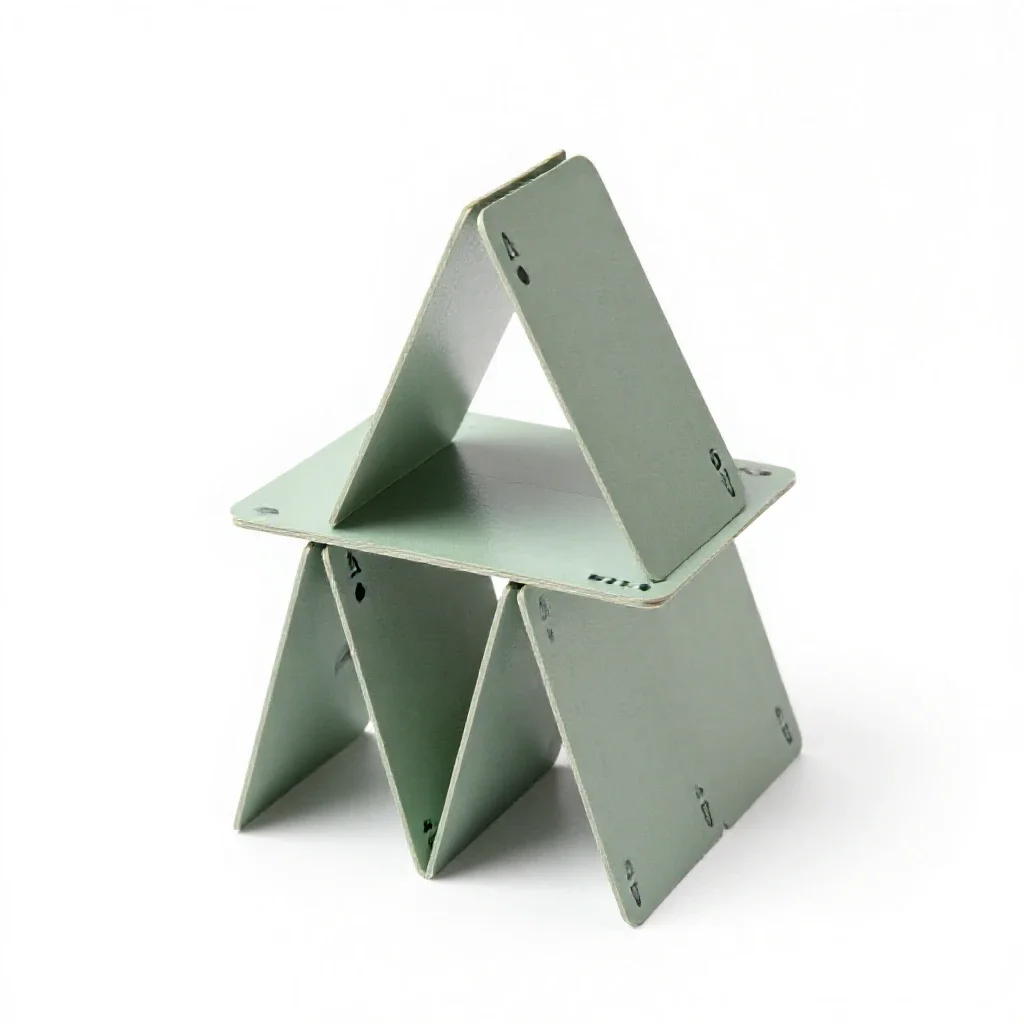 House of cards isolated on a white background