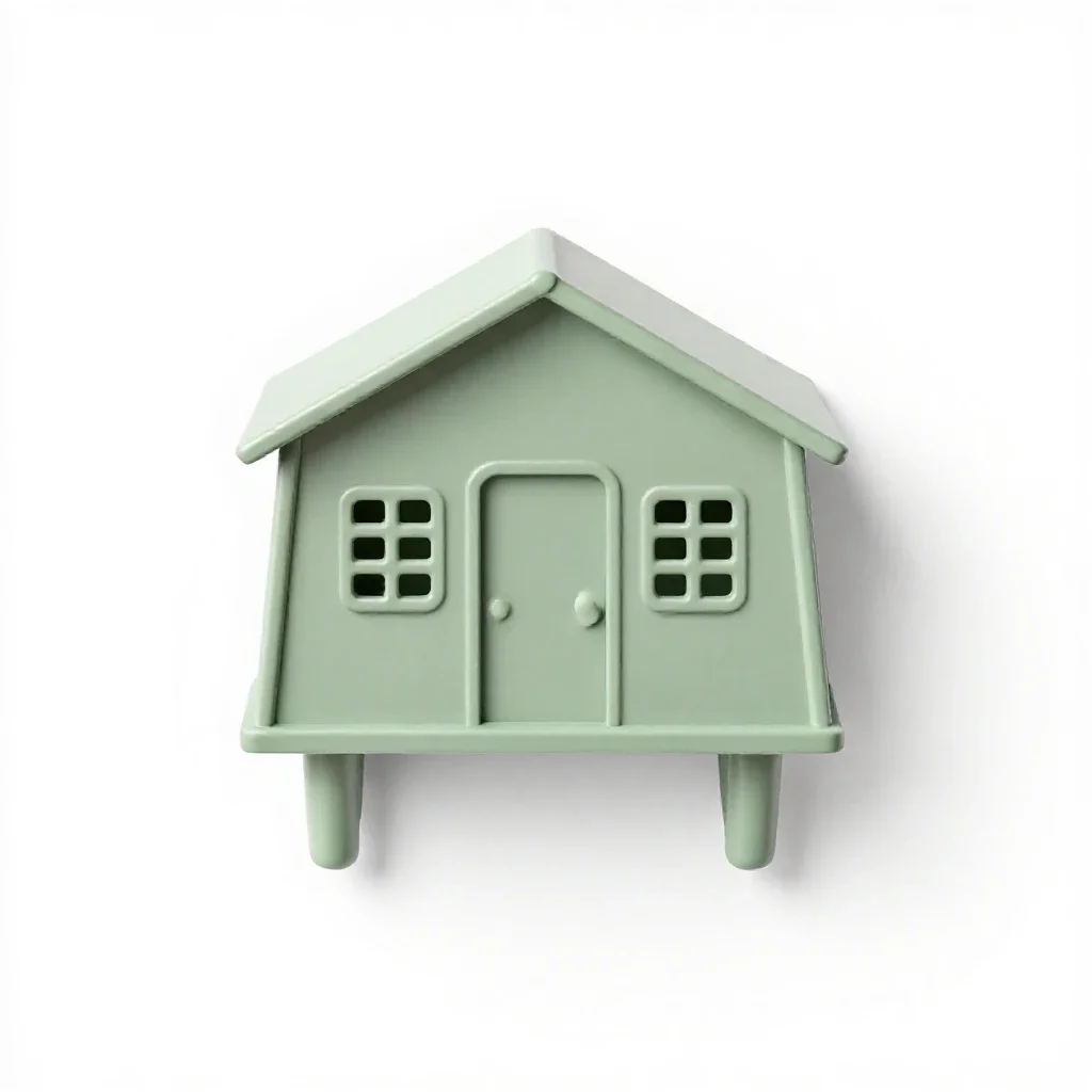 Lake dwelling isolated on a white background