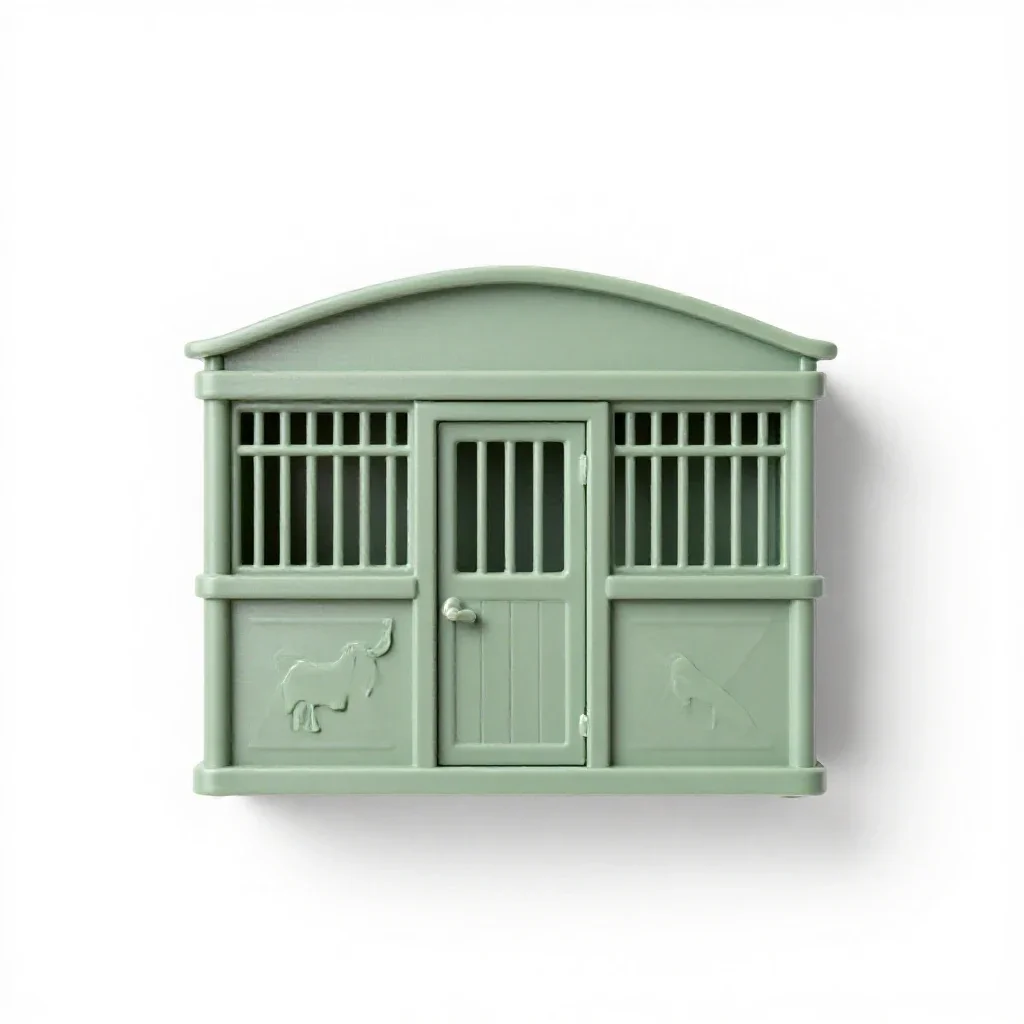Livery stable isolated on a white background
