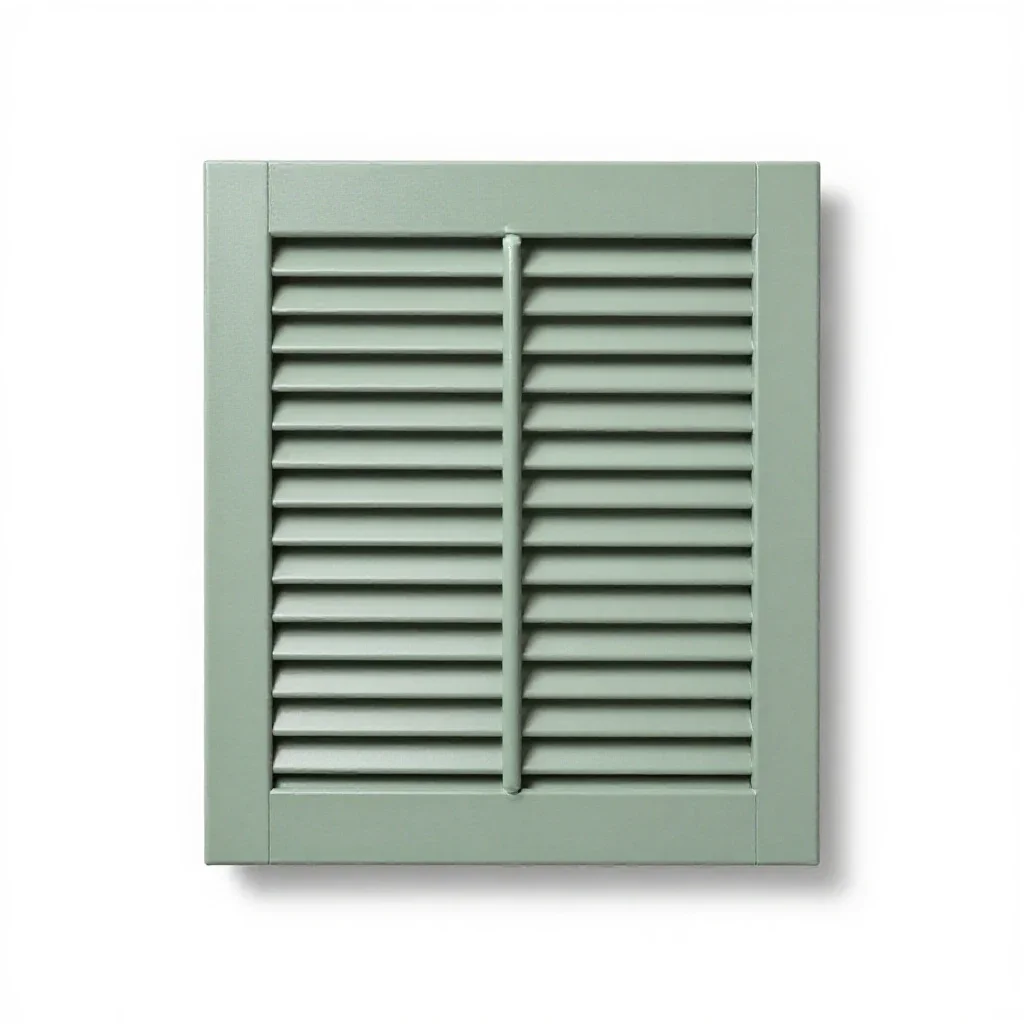 Louvered window isolated on a white background