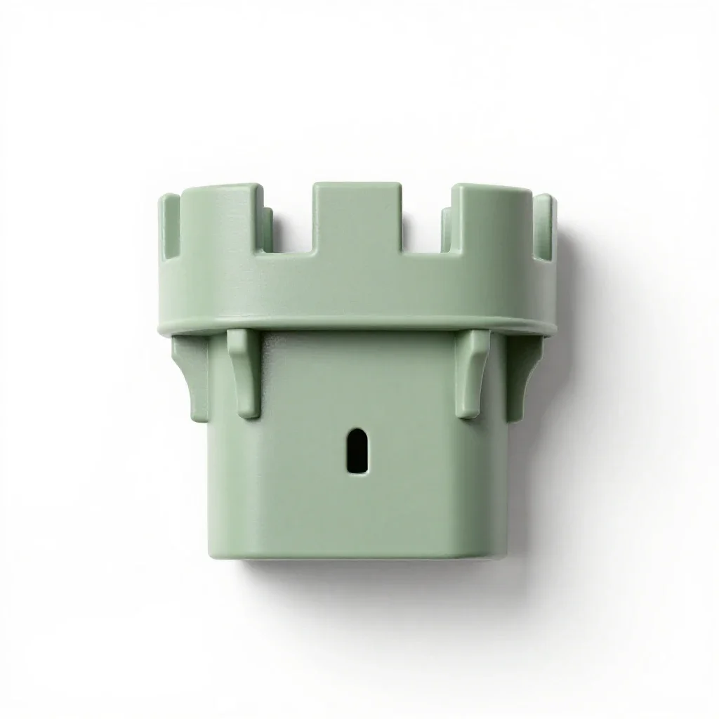 Machicolation isolated on a white background