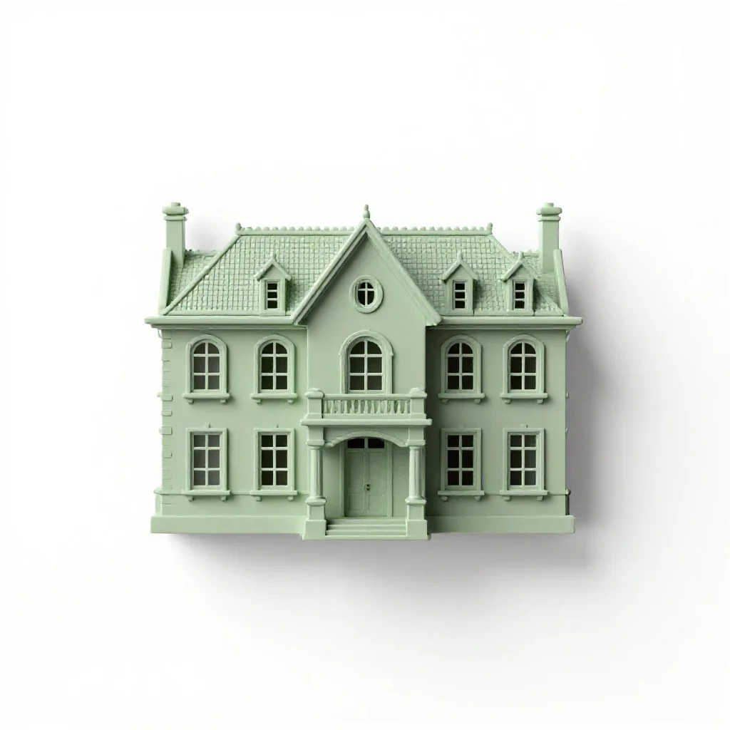 Mansion isolated on a white background